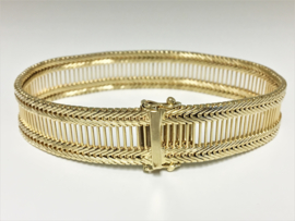 14 K Gouden Fantasie Schakel Armband - 19,5 cm / 29,81 g