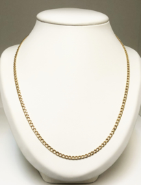14 K Gouden Gourmet Schakel Ketting - 62,5 cm / 9,6 g