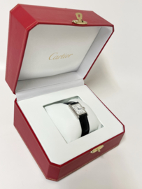 Must de Cartier Tank Quartz White Arabic Dial Zilver - Deployant 2416