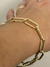14 K Massief Gouden Anker Schakel Armband - 21 cm / 23,1 g