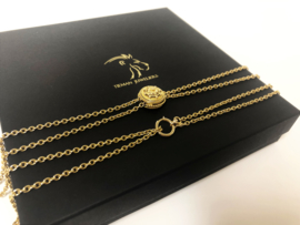 14 K Massief Gouden Victoriaans Sautoir / Horloge Ketting - Datering 1865