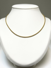 14 K Gouden Fantasie Schakel Collier - 45 cm