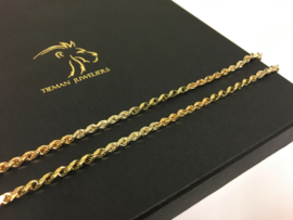 14 K Tricolor Gouden Draai Collier - 45 cm / 15,95 g