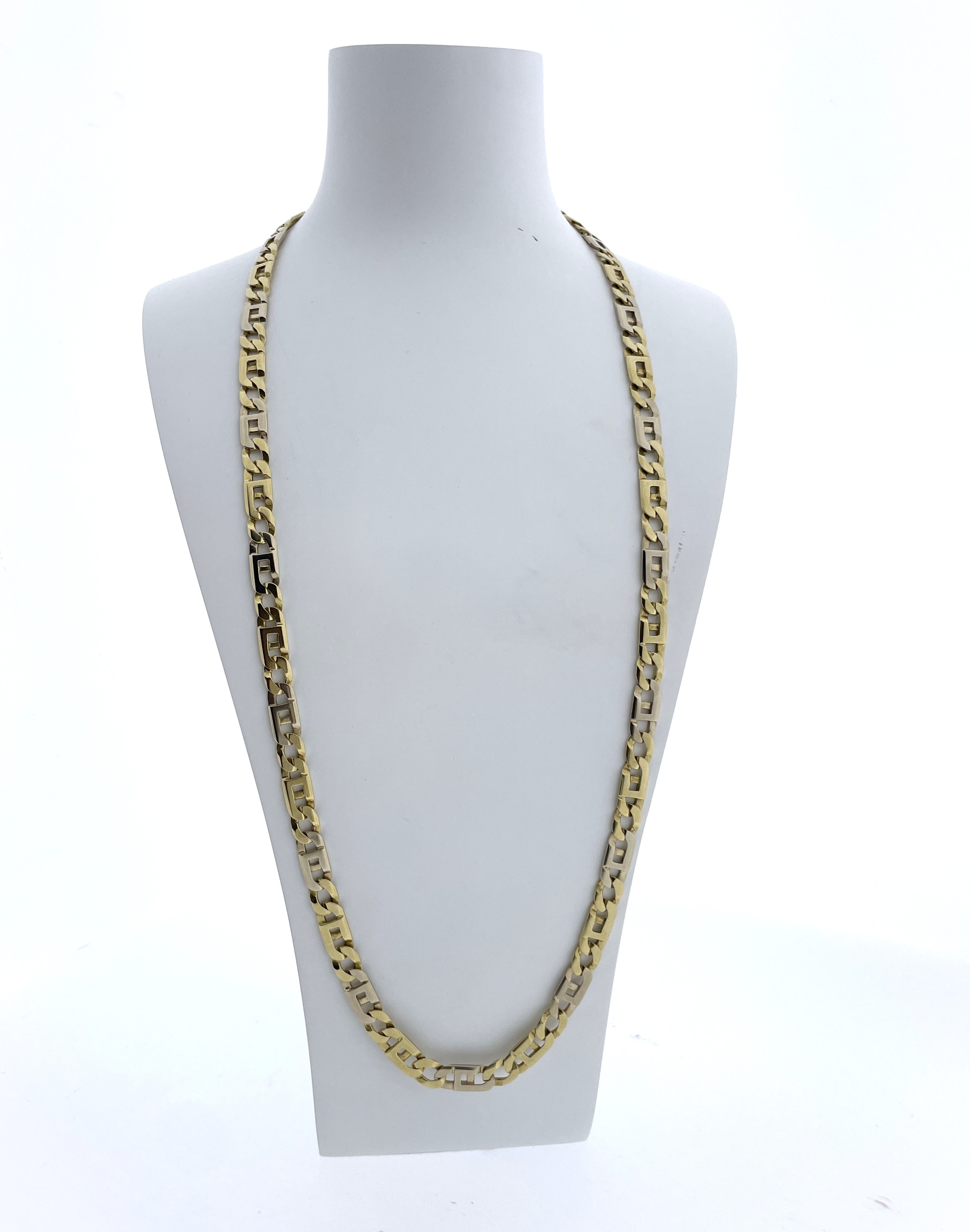 18 Karaat Massief Bicolor Gouden Rolex Schakel Ketting - 70 cm / 59.1 g / 7 mm