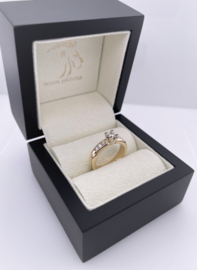 14 Karaat Gouden Briljant Ring Pas Diamonds 0.35 ct Briljant Geslepen Diamant