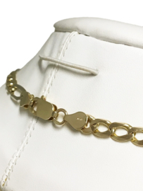 14 K Bicolor Gouden Figaro Schakelketting - 74 cm / 47,95