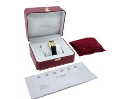 Must de Cartier Tank Large Model Quartz Roman Dial Pin Buckle - 78389 Vermeil