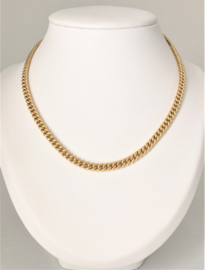 18 K Massief Gouden Gourmet Schakel Collier - 47 cm