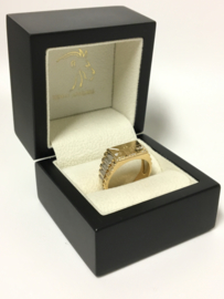 18 K Gouden Rolex Mercedes Ring 0.08 Diamant - 10,03 g
