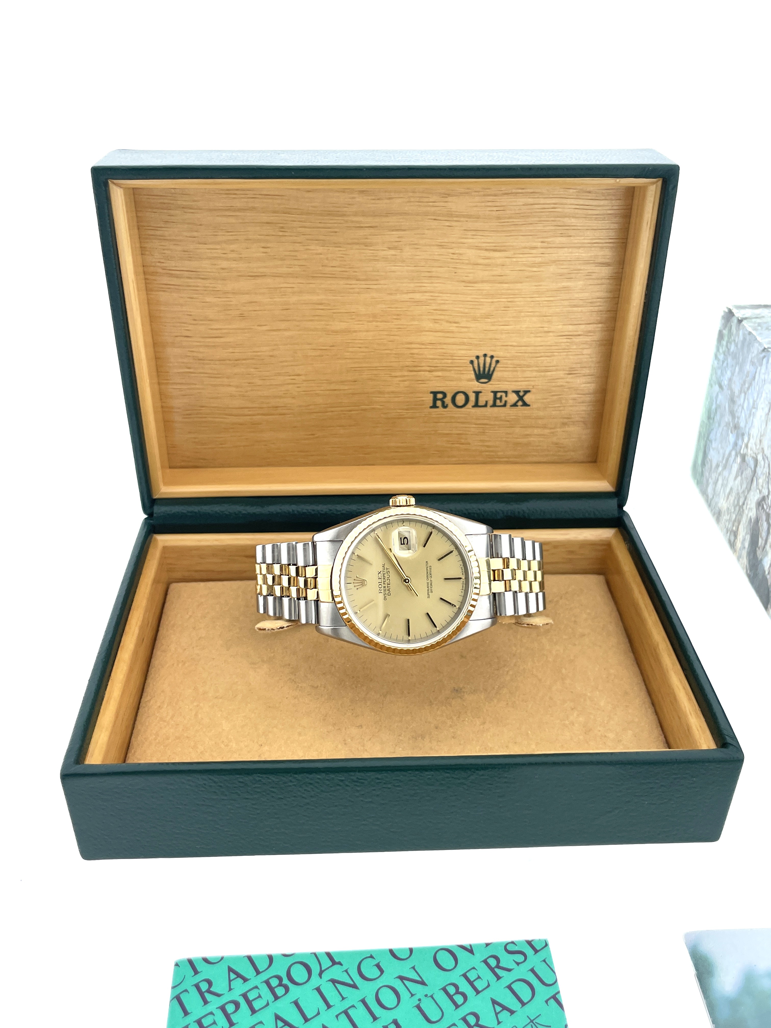 Rolex Datejust 16233 Goud/Staal 36 mm Heren Polshorloge - 1991 / Set