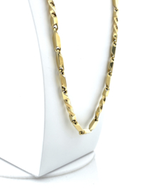 14 Karaat Gouden Fantasie Schakelketting Heren - 66 cm / 4 mm / 19.77 g