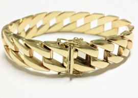 14 K Gouden Grove Schakel Armband