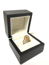 18 Karaat Gouden Rozet Ring 0.70 ct Briljant Geslepen Diamant H/I - VS
