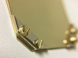 18 K Massief Gouden Plaat Hanger Schroeven -  4,2 x 3,5 cm / 19,57 g