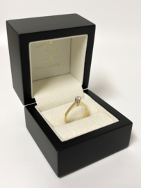 18 K Gouden Solitair Ring 0.15 crt Briljantgeslepen Diamant - G/VVS2