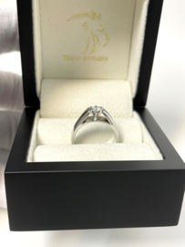 Witgouden Solitair Ring 0.25 ct Briljant Geslepen Diamant - G / VVS