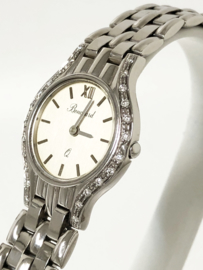 BOUCHARD 14 K Witgouden Dames Horloge Diamant - Quartz