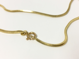 14 K Gouden Slangen Collier Vierkant - 60 cm / 9,95 g