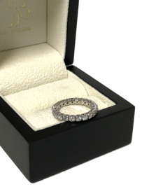 14 K Witgouden Alliance Ring 1,1 ct Diamant F/SI - Inclusief Certificaat