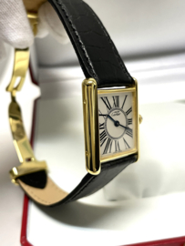 Must de Cartier Tank Quartz Opalin Roman Dial Large Model 590005 Incl 2 Jaar Cartier Garantie
