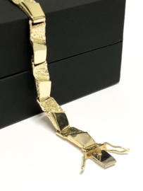 14 K Gouden Design Armband - 21 cm / 17,9 g