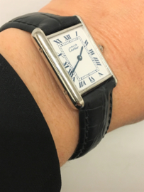 Zilveren Must de Cartier  Tank Quartz - Dames Polshorloge 01475