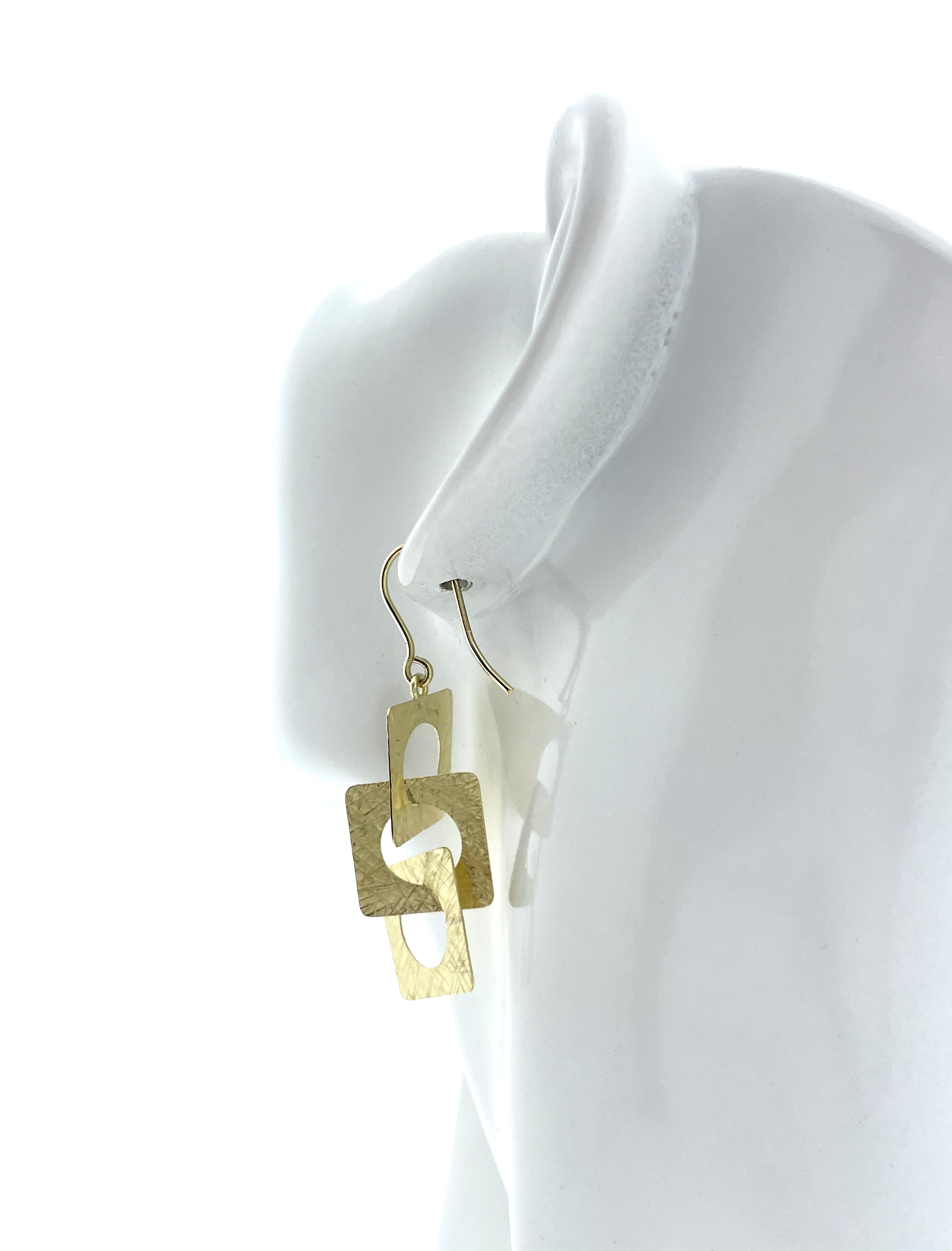 18 Karaat Geelgouden Fantasie Oorhangers Handgemaakt - 5 cm / Italië