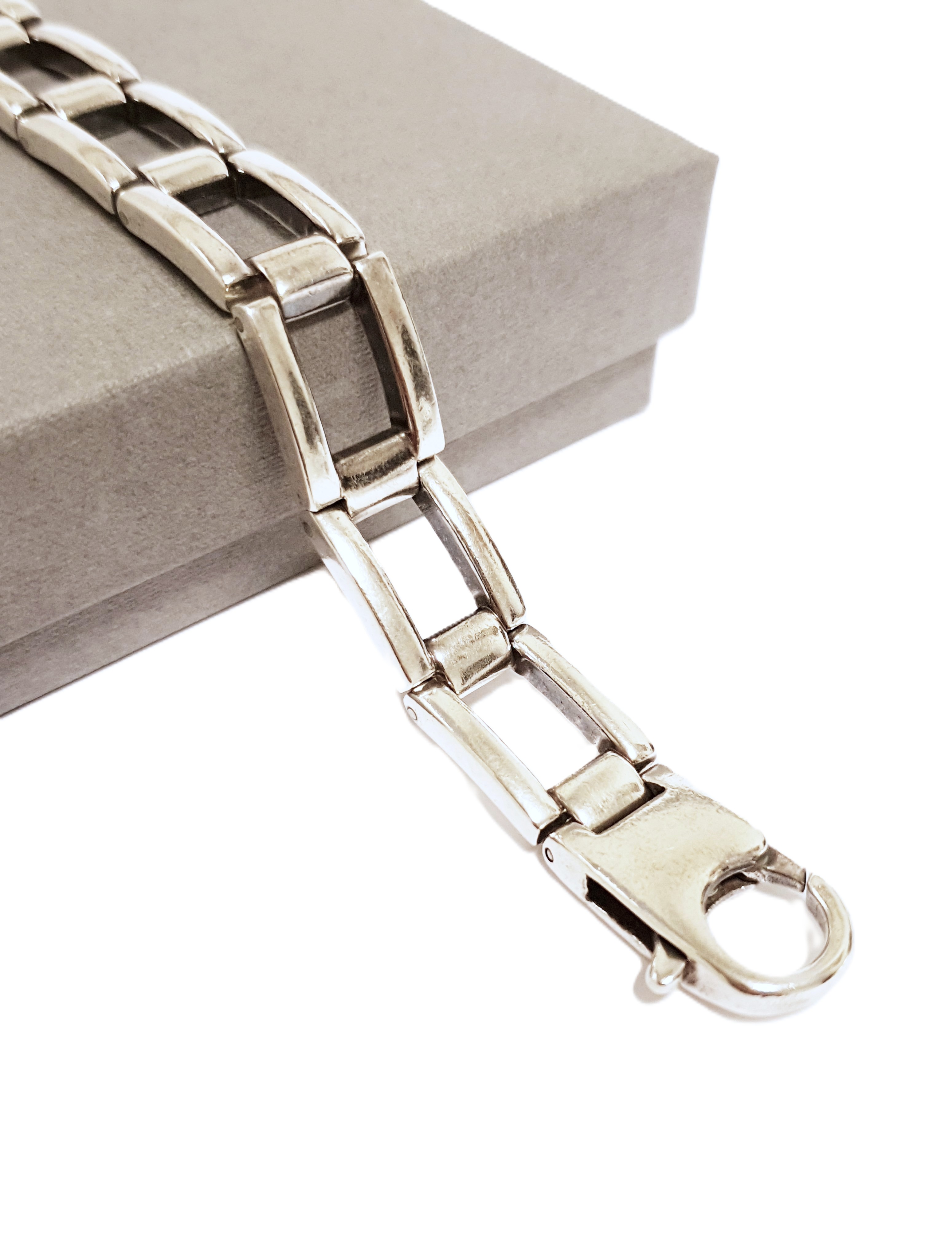 925 Zilveren Schakel Armband - 17,5 cm / 39 gram