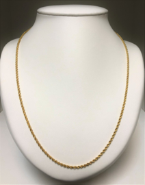 18 K Massief Gouden Rope Koord Ketting - 62 cm / 15,5 g / 2,7 mm