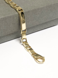 14 K Gouden Fantasie Schakel Armband - 21 cm / 7,6 g