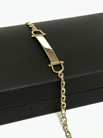 14 K Gouden Gucci Plaat Armband - 18 cm