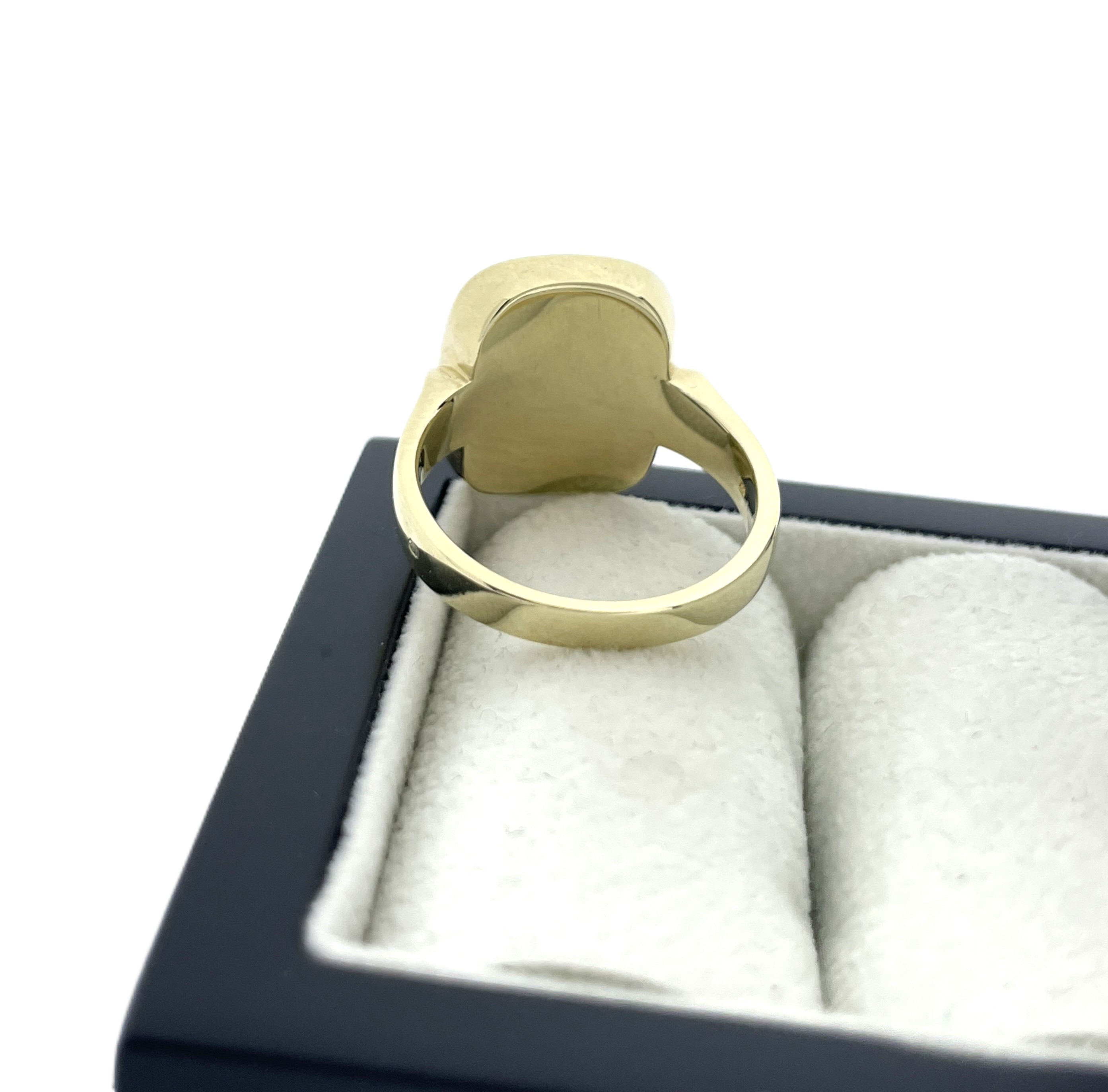 14 Karaat Massief Gouden Heren Zegelring Onyx / Klassiek - 11.5 Gram