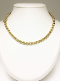14 K Gouden Jasseron Slot Collier 46 cm /  19,65 g