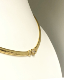 18 K Gouden Omega Collier 0.25 Briljantgeslepen Diamant - G/VVS2