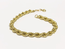 14 K Gouden Koord Armband - 20 cm / 8,2 g