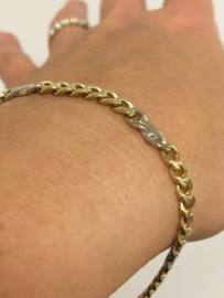 14 K Gouden Gourmet / Infinity Armband - 22 cm / 12,85 g