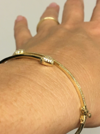 14 K Gouden Slaven Armband Briljantgeslepen Zirkonia