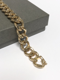14 K Massief Rosé Gouden Gourmet Schakel Armband - 19,8 cm / 52,2 g