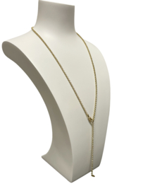 14 Karaat Antiek Gouden Jasseron Schakel Collier Verstelbaar - 50/60 cm - 13,4 g / 2.5 mm