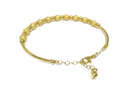 14 K Gouden Bangle Armband Fantasie Cubic Zirkonia Hangertje