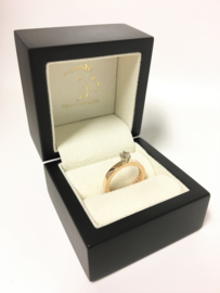 BLUSH 14 K Rosé Gouden Solitair Ring 0.35 crt Briljantgeslepen Diamant