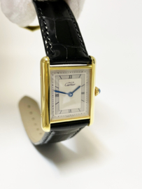 Must de Cartier Tank Large Model 590005 Silver Roman Dial - Full Set