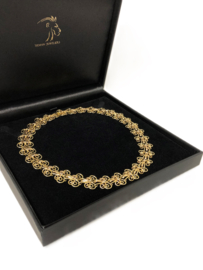 Antiek Handvervaardigd Tricolor Gouden Collier Jaren '30 - 54,97 g / 45 cm