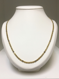 14 K Bicolor Gouden Koningsketting - 60 cm / 23,3 g