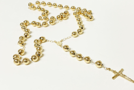 14 K Gouden Rozenkrans Ketting Heren - 80 cm (verstelbaar) / 24,65 g