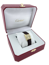 Must de Cartier Tank Large Model Quartz Roman Dial Pin Buckle - 590005 Vermeil
