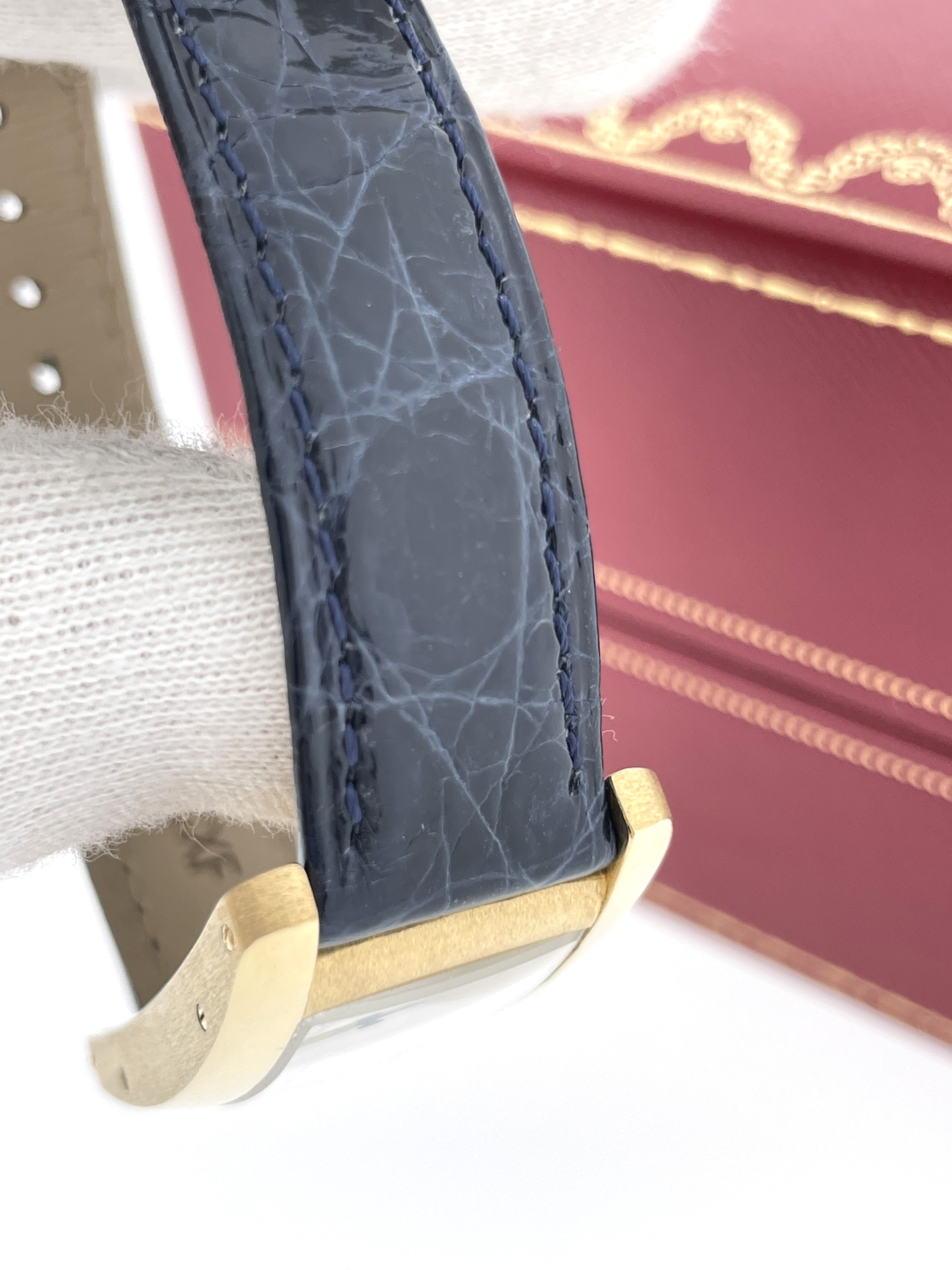 Cartier Tank Américaine Geelgoud Ref. 1720 Unisex Polshorloge - Set / 2005