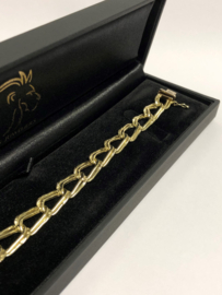 Vintage 14 Karaat Gouden Fantasie Schakel Armband (bewerkt) - 20 cm / 10,44 g
