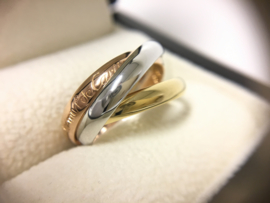 Les Must De Cartier 18 K Tricolor Gouden Trinity Ring - A9194V