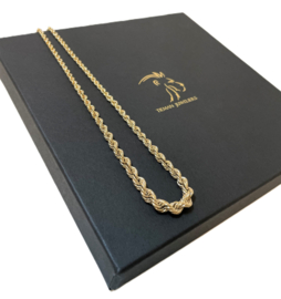 8 Karaat Koord Collier Uitlopend Model - 45 cm / 11 g
